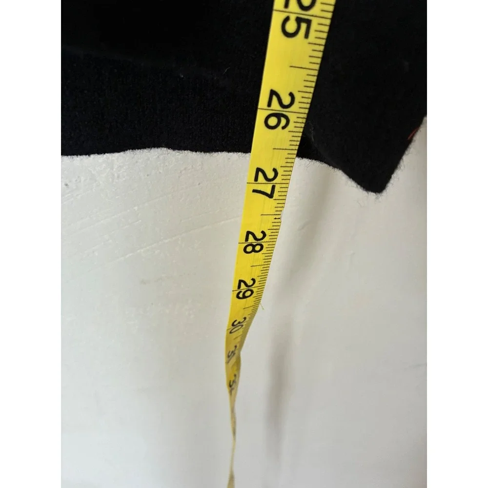 J.Crew Mens Merino Wool V-Neck Striped Sweater Black Grey Large Minimalist